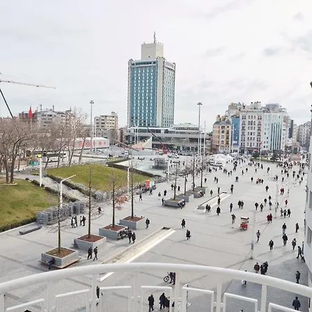 Great View Of Taksim Square, Luxury Furnished On Main Street Of Taksim, Partial Sea View Apartment Istanbul