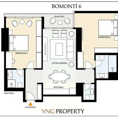 Bright Lovely Modern 2bd25 Poolgym! #220 度假居