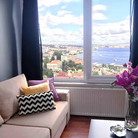 아파트 A Million Dollar View Of The Bosporus And Balcony 이스탄불