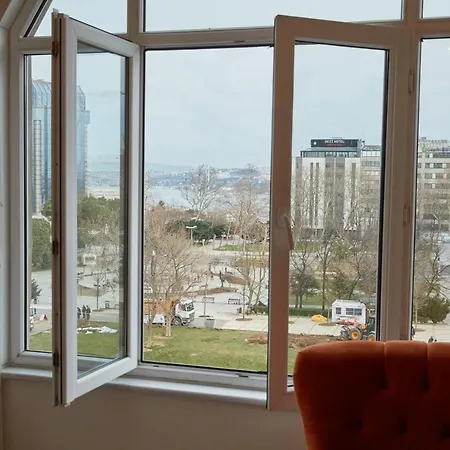 Great View Of Taksim Square, Luxury Furnished On Main Street Of Taksim, Partial Sea View Apartament *