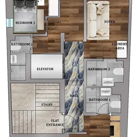 Apartment Stunning 3br 3bathroom 3ac Near Metro D2